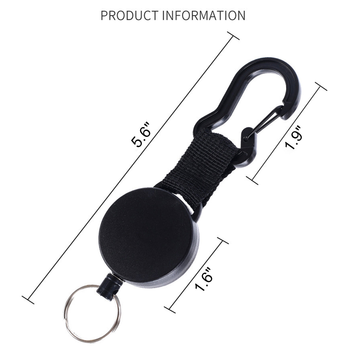 Outdoor Tactical ID Badge Reel Retractable Keychain