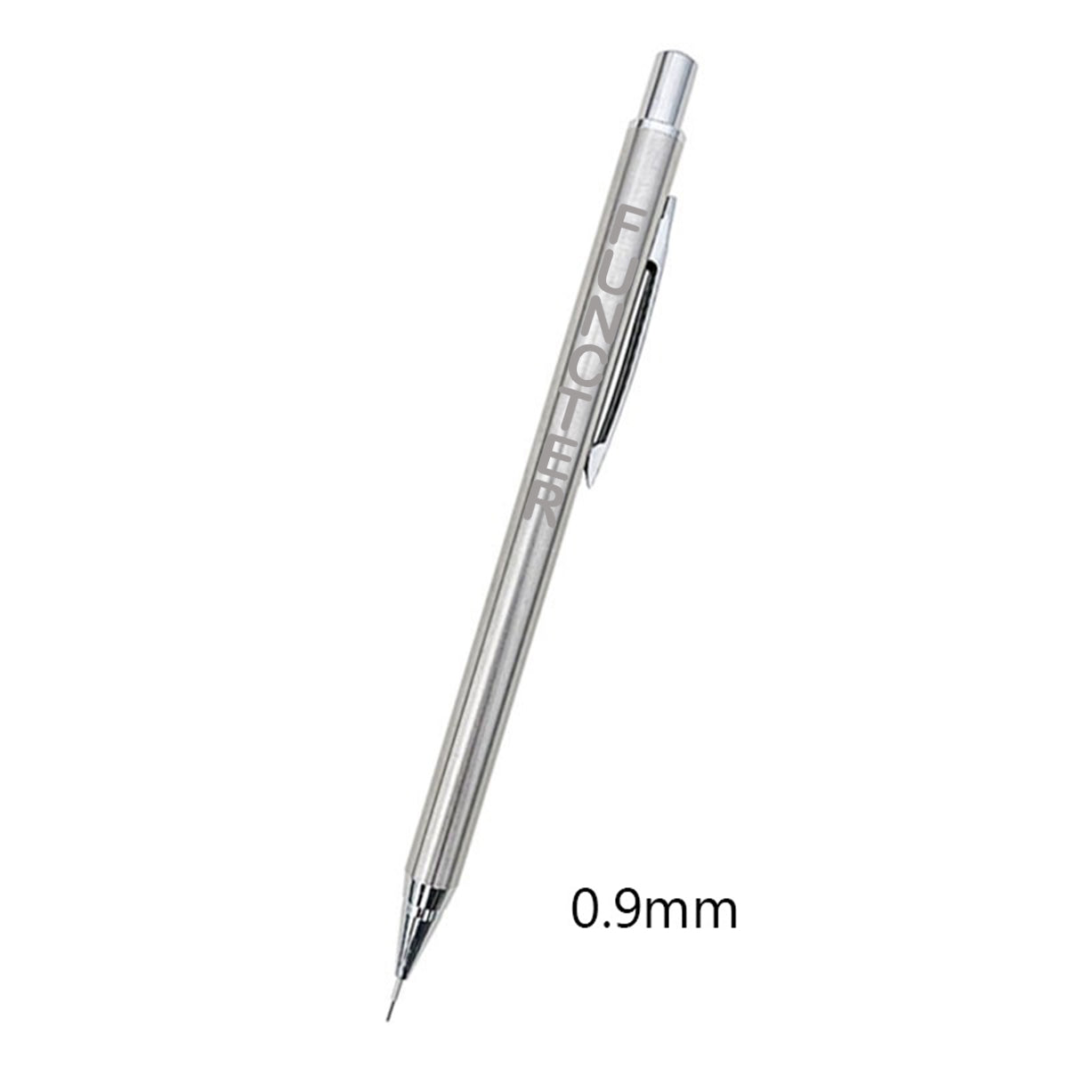 Stainless Steel Shinny Surface Mechanical Pencil 0.9 mm Pencil Lead