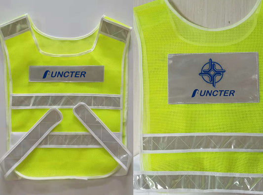 Mesh Fabric Safety Vest w/Reflective Stripes
