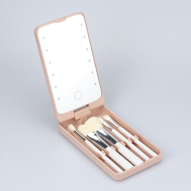 Portable Folding LED Make-up Mirror Box