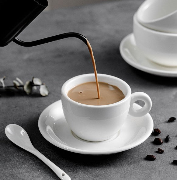5 oz Pure White Ceramic Espresso Cups