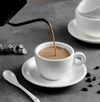 5 oz Pure White Ceramic Espresso Cups