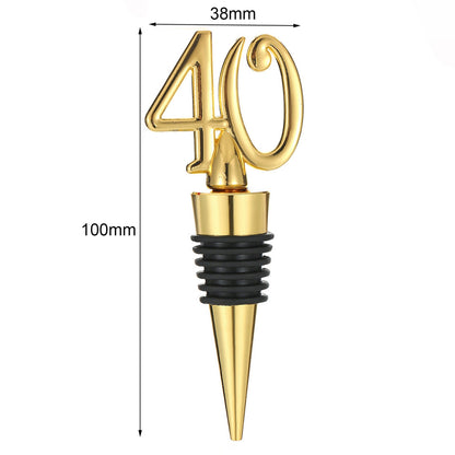 40th Birthday Wine Stoppers Metal Bottle Stopper