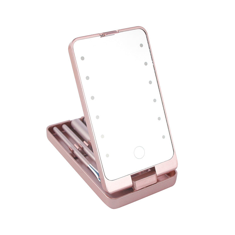 Portable Folding LED Make-up Mirror Box