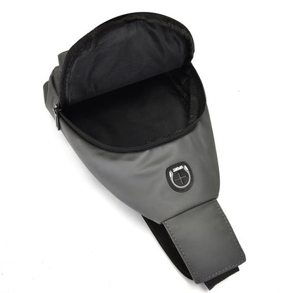 Daily Crossbody Bags Sling Backpack Oxford Chest Bag With Earphone Hole