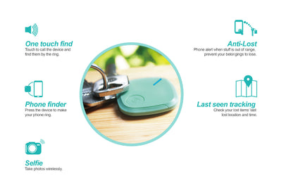 Square-Shaped Wireless Smart Wireless Tracker Anti-Lost Device Keychain Key Finder