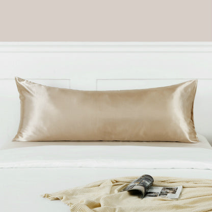 20 x 54" Premium Square Satin Silk Throw Pillowcase Body Size Pillow Cover - Envelope Closure