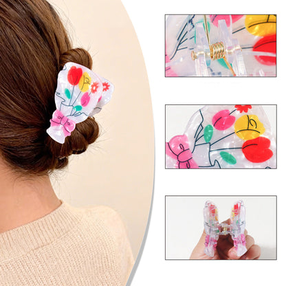 2.4" L Flower Shape Claw Clip for Women