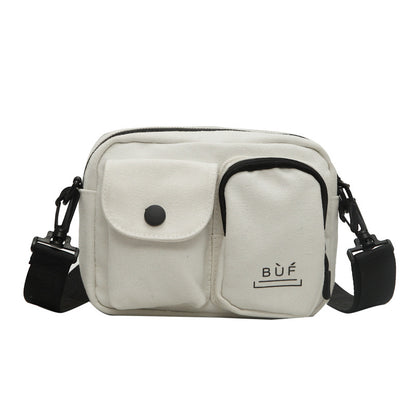 16 oz Canvas Mini Crossbody Bag Single Shoulder Bag Daily Cell Phone Purse Bag Stadium Approved Bag