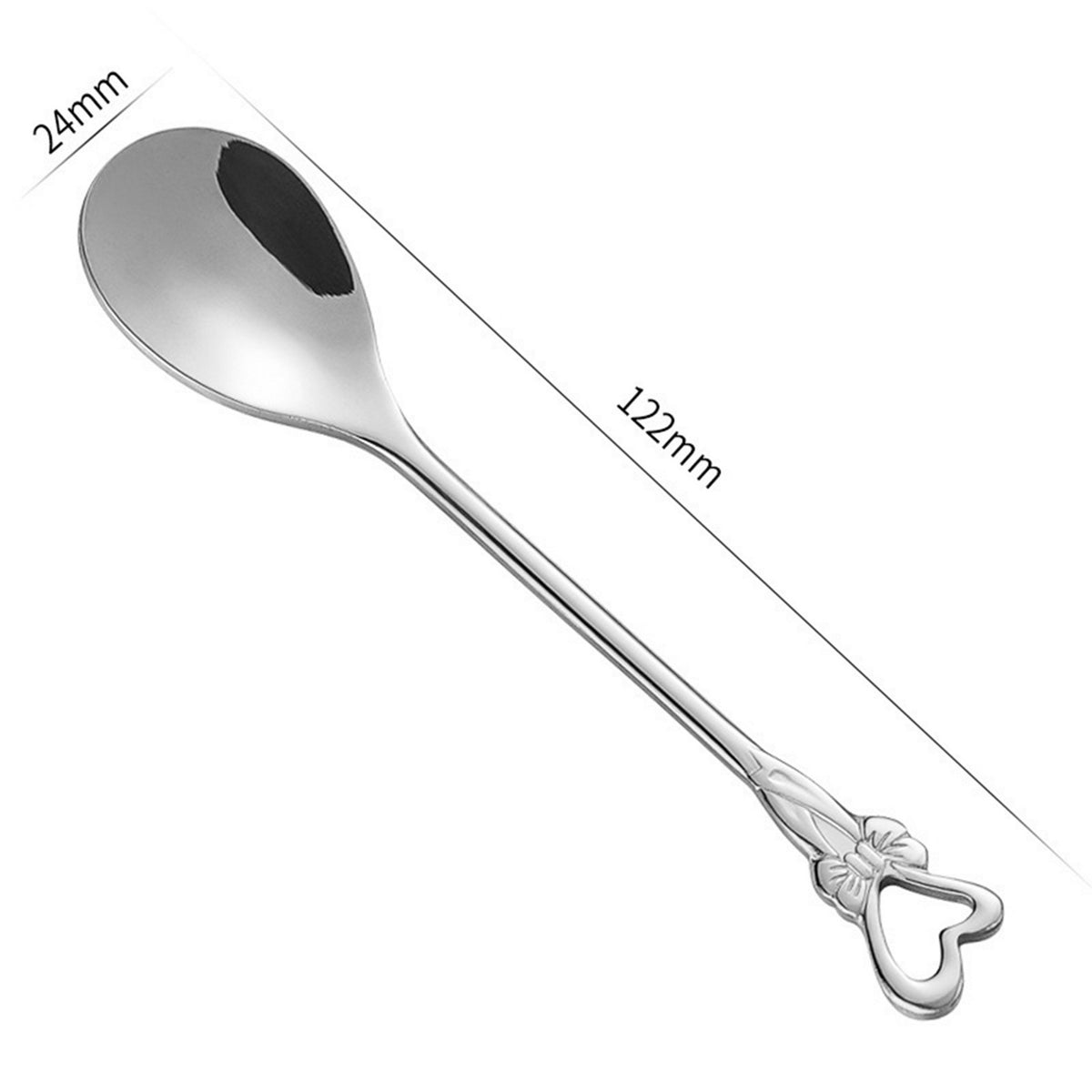 304 Stainless Steel Love-Shaped Coffee Spoon Dessert Spoon