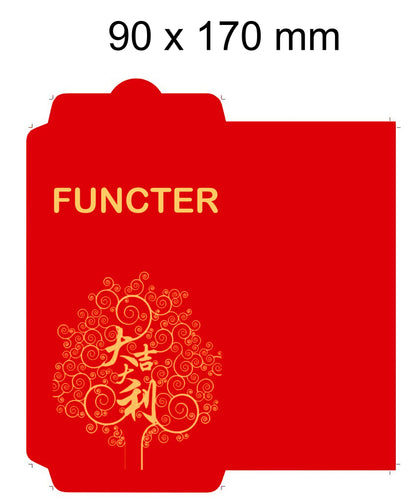 Chinese New Year Red Envelope DajiDali 3.54" x 6.69"