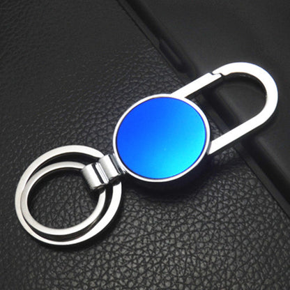 Metal Round Auto Keychain With Hook