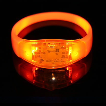 Button control LED Luminous Silicone Bracelet Rave Concert Birthday Carnival Party Favors Gift