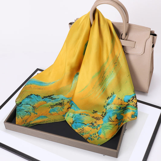 28" x 28" Stain Square Scarf Neck Scarves Kerchief Neckerchief Headband Handbags Wrap Scarf #33