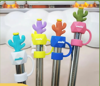 Cactus Shape Silicone Straw Covers Cap