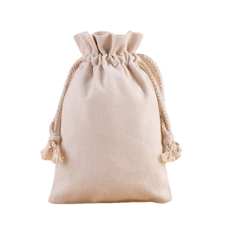 Custom 6" X 9" 8 Oz Cotton Canvas Cloth Drawstring Bags Jewelry Wedding Candy Gift Bags