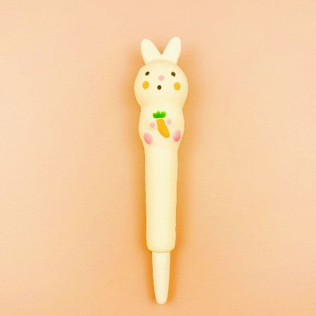 Cutie Rabbit Stress Reliever Pen 2" 1 Squeeze Toy Pen PU Foam Gel Ink Pen
