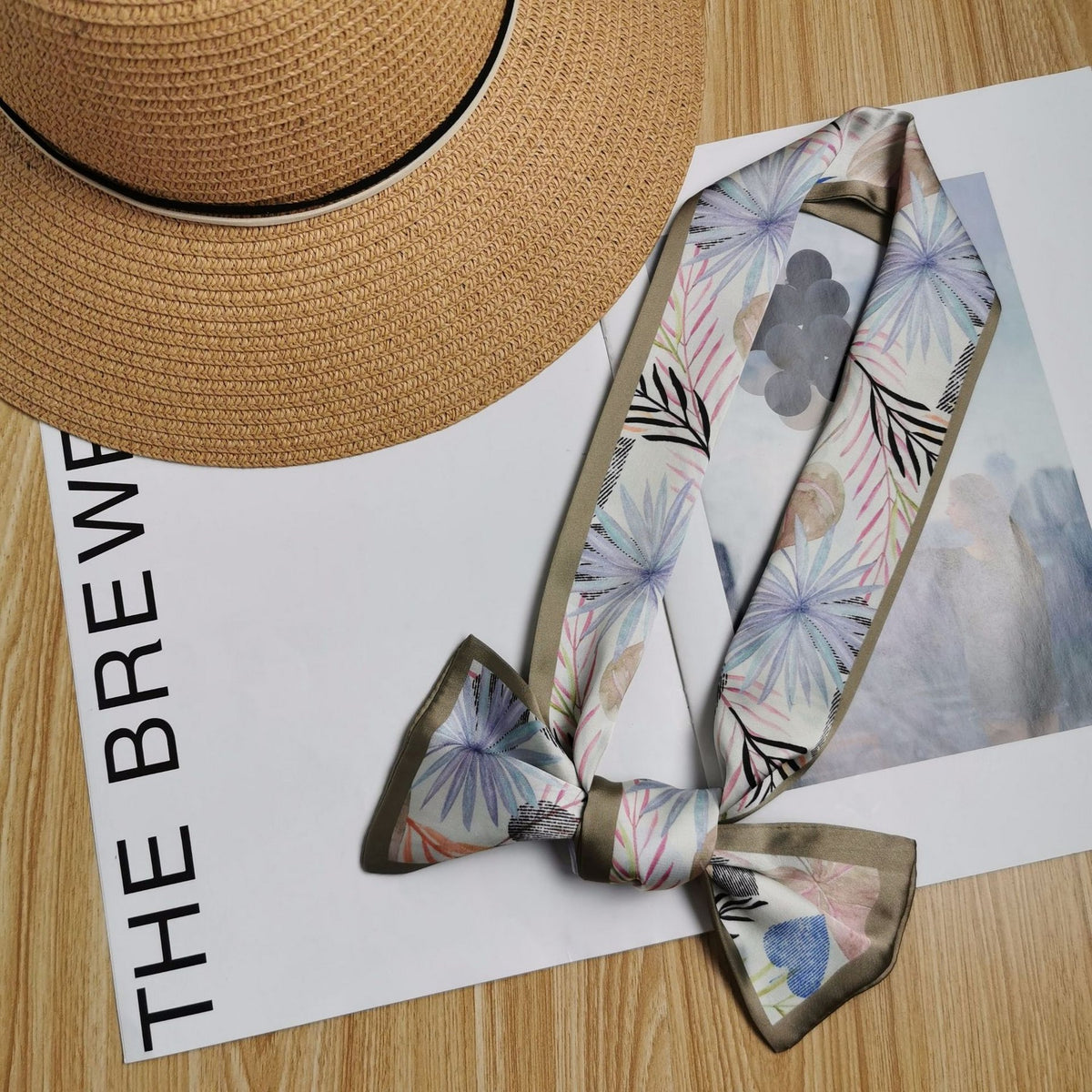 38 x3.5" Imitation Silk Scarf Neck Ribbon Scarf
