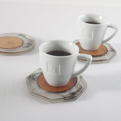 Hexagon Epoxy Resin Coaster & Wood Coaster