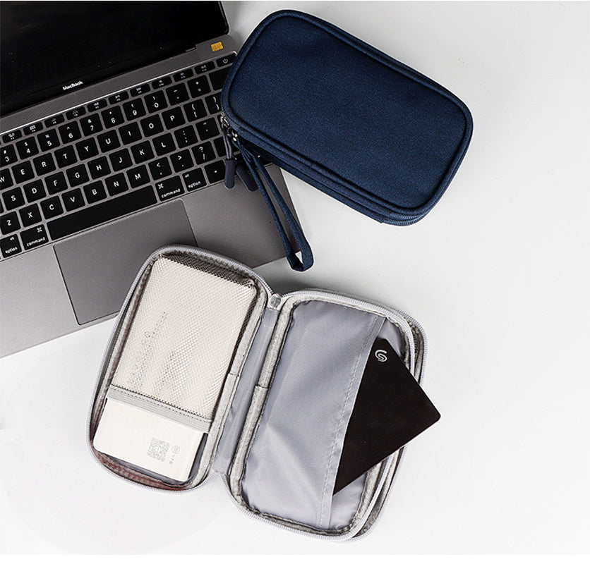 Electronic Organizer Travel Cable Organizer Bag Pouch (1 Layer)