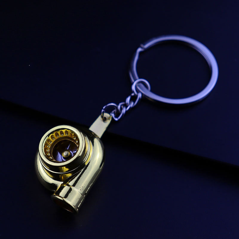 Rotor Turbo Boost Keychain Automotive Car Gift Rotatable Key Chain Car Key