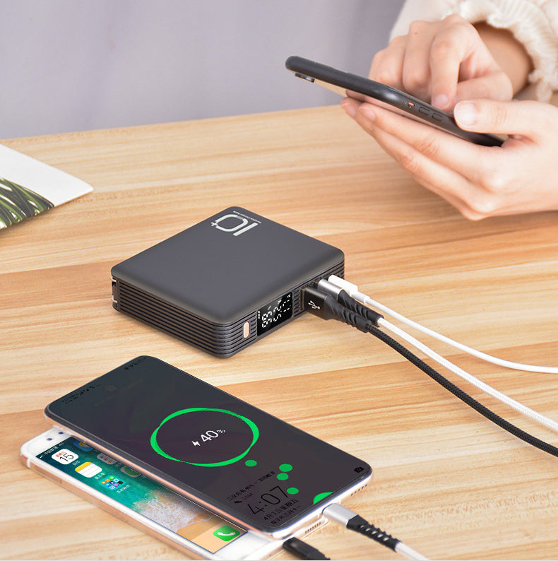 10W 10000mAh Wireless Charging Wall Charger (AC) Power Bank W/FCC Certification
