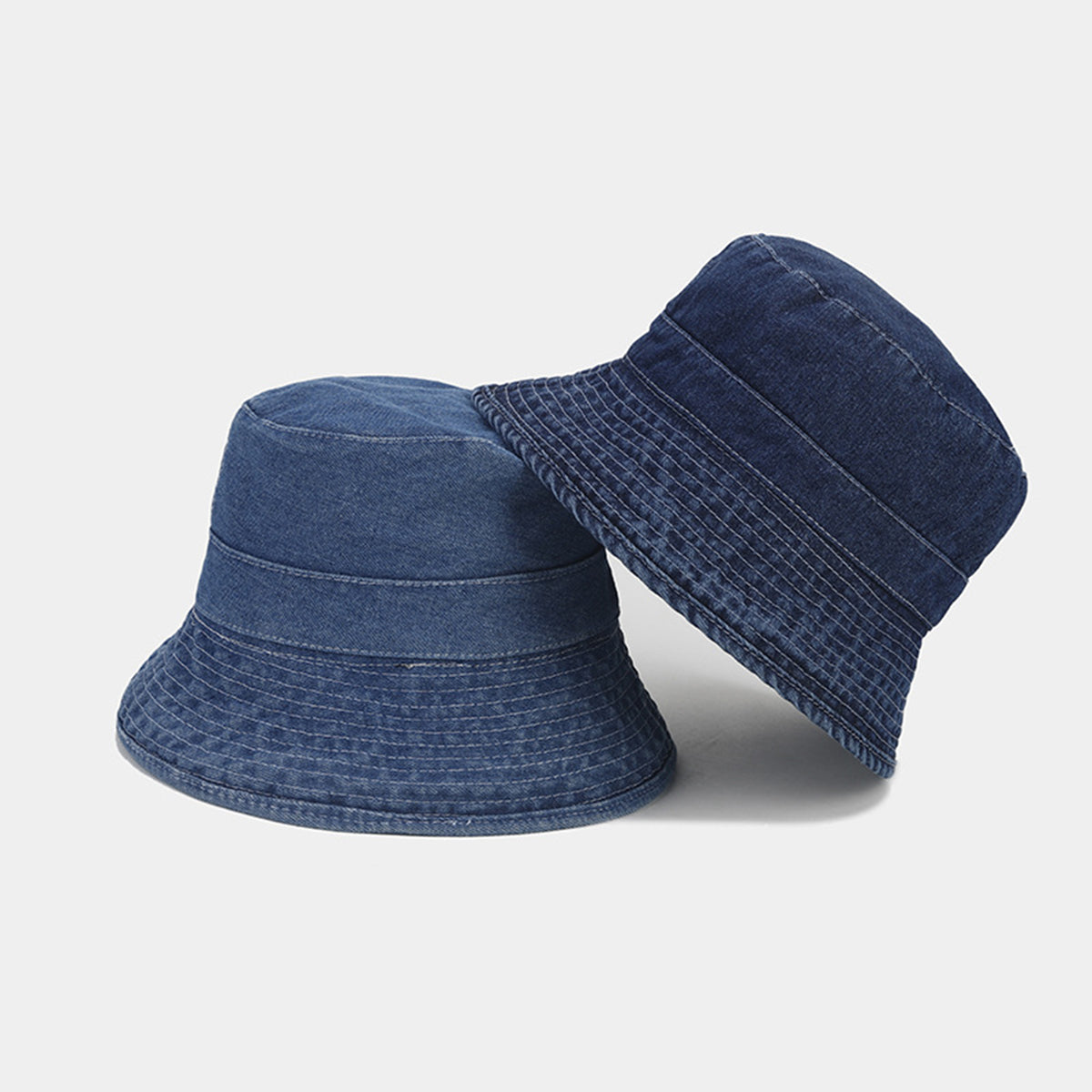 Summer Washed Denim Bucket Hat Beach Sun Hat