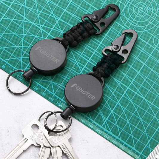 Retractable Badge Reel ID Holder Paracord Belt Clip