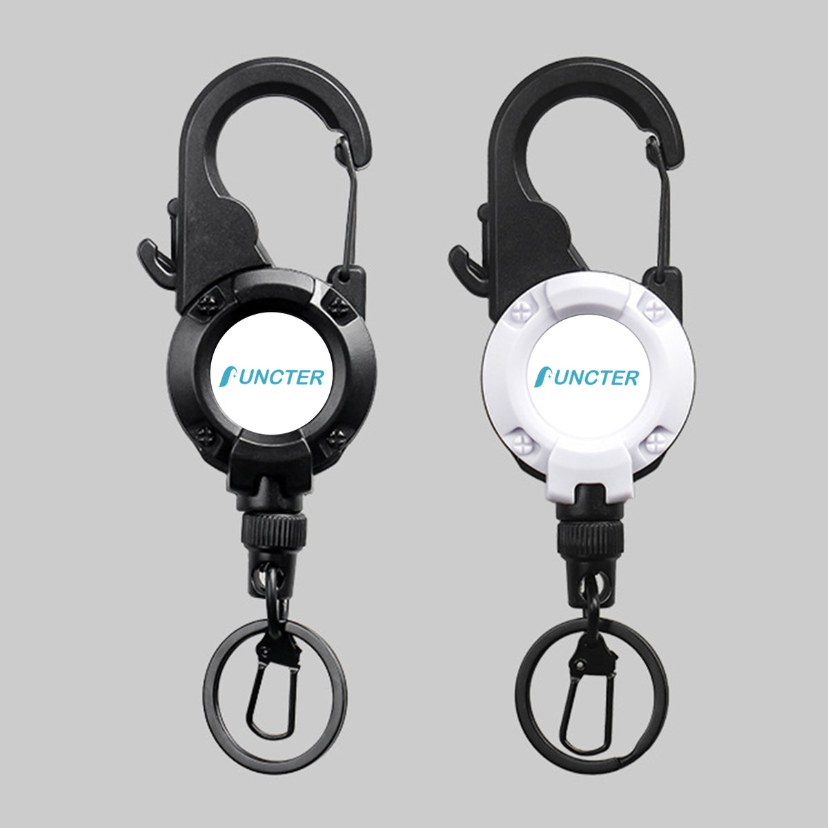 Outdoor Magnetic Carabiner Clip Badge Reel With Rope Cutter