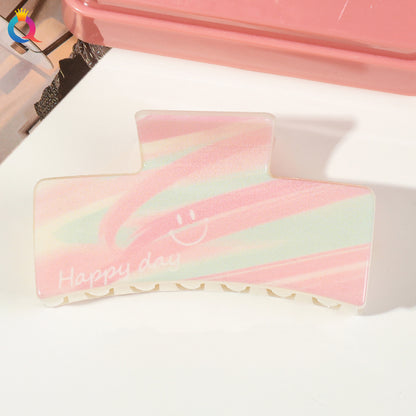 Square Hair Claw Clip With Heart-shaped