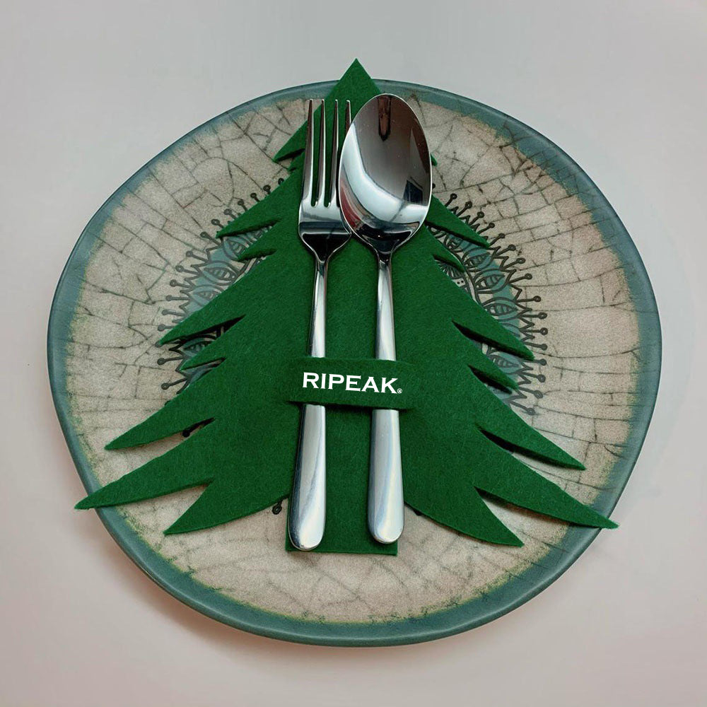 Tableware Holder Knifes Forks Silverware Pouch Pockets Christmas Tree Table Decorations Centerpieces