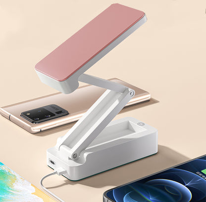 Eye Caring Dimmable Desk Lamp Time Display Foldable Night Light For Home Office With Power Bank