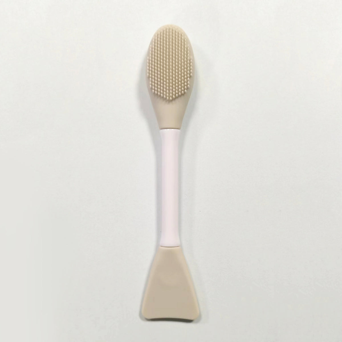 Plastic Handle Silicone Face Mask Dual Sides Brush Shovel Shape for Mud, Clay, Mixed Mask Skin Care