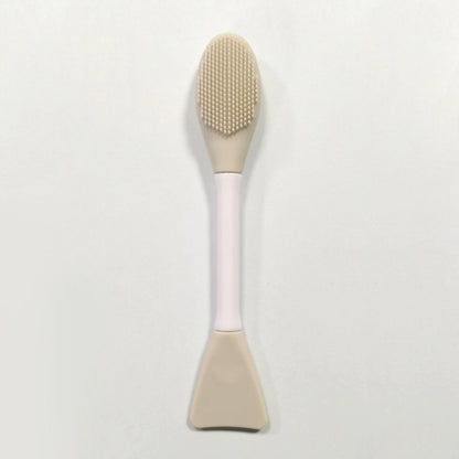 Plastic Handle Silicone Face Mask Dual Sides Brush Shovel Shape for Mud, Clay, Mixed Mask Skin Care