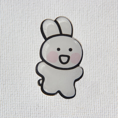 Rabbit Shaped Acrylic Album Memo Clip Bag Binder Sealing Clip Food Bag Clamp-Two Sides Imprint