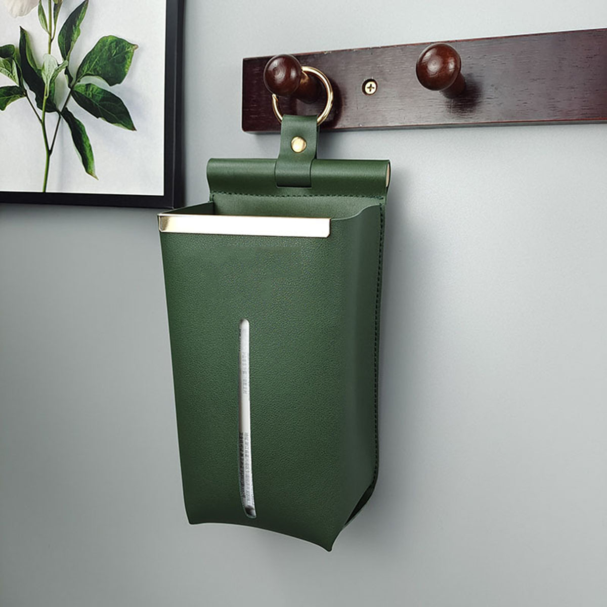 Tissues Box PU Leather Facial Paper Storage Case Rectangular Organizer Holder Decor with Hanging