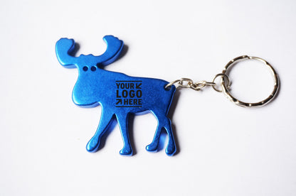 Creative Design Elk-Shaped Bottle Opener w/Key Tag