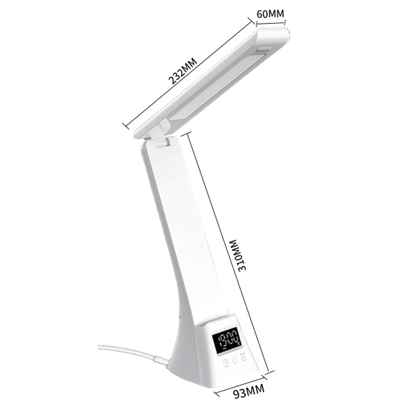 Time Display Dimmable Desk Lamp Wireless Charger Foldable Night Light For Home Office