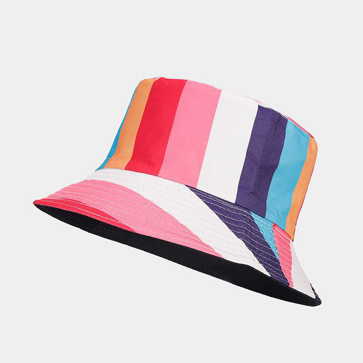 Reversible Polyester Pride Rainbow Hat