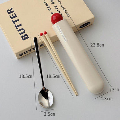 Portable Stainless Steel Chopsticks & Spoon