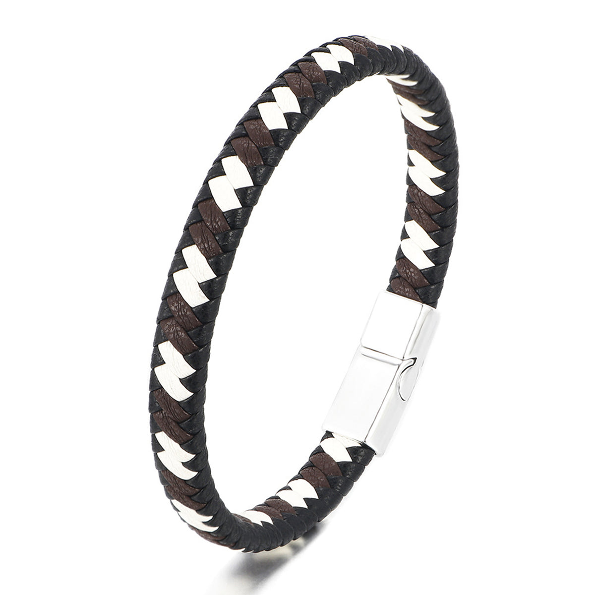 Woven PU Bracelet with Matel Closure