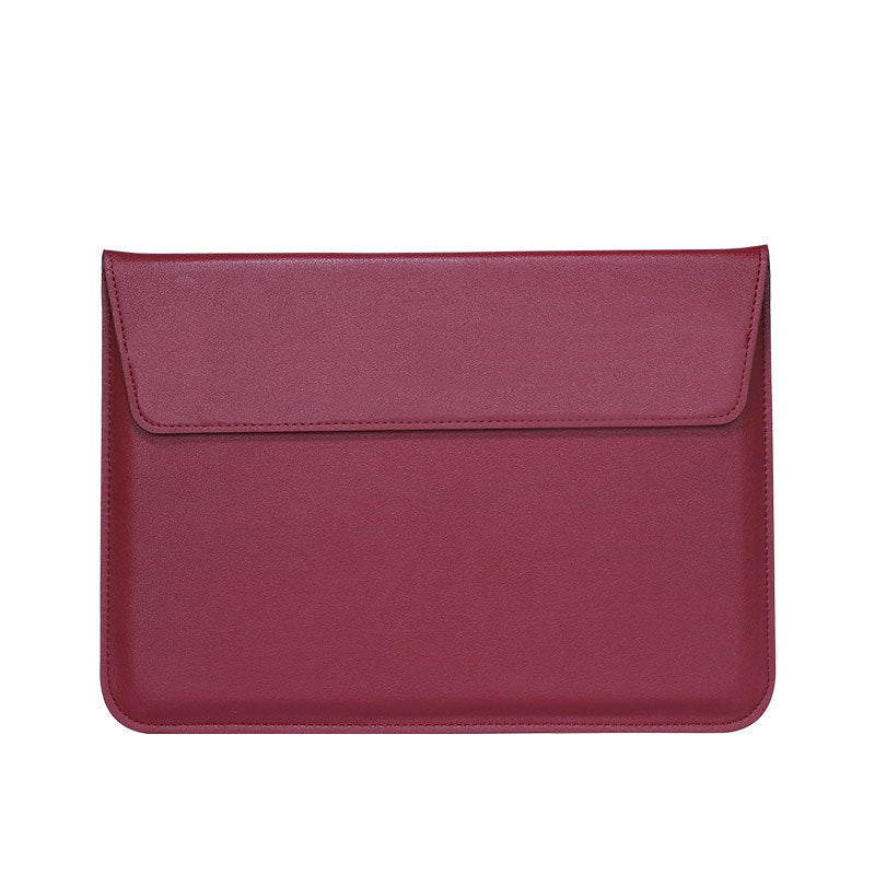 15" PU Leather Laptop Bag Foldable Stand With Magnetic Closure