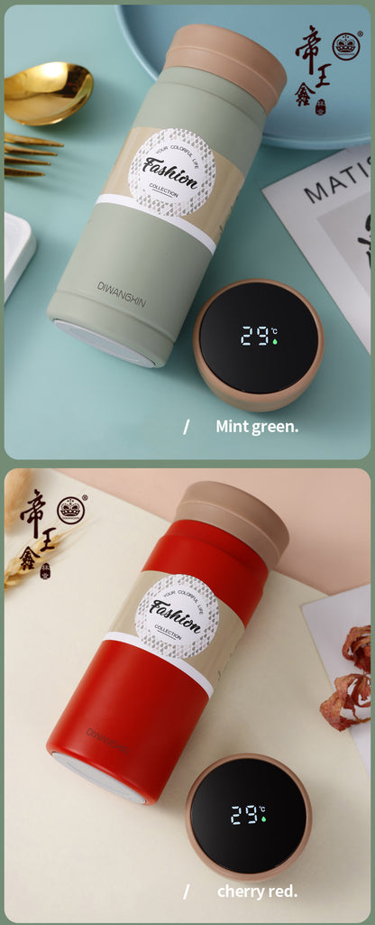 9 Oz./280ml Smart LED Water Bottle Vacuum Insulated Bottle Thermal Cup W/Digital Temperature Display