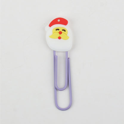 Santa Claus Bookmark Paper Clip Custom Shaped Bookmark Book Clip Paper Clasp Christmas Gift for Kids