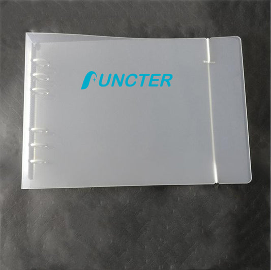 A4 Clear Hard Cover Round Ring Binders 6-Ring Binder Document Folder W/ Elastic Band