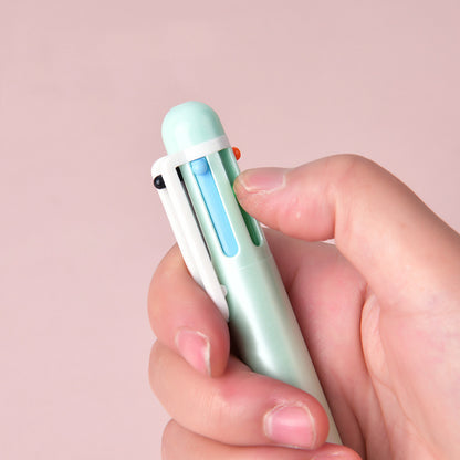 Glossy Pen Barrel 6-Color Pen Original Retractable Click Ballpoint Pen