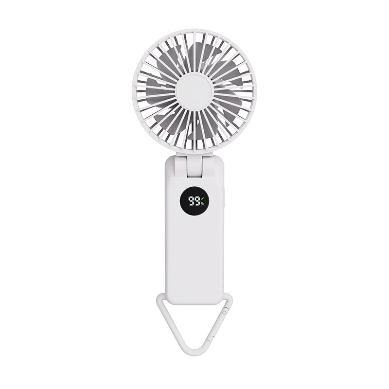 Rechargeable Mini Fan Handheld Fan With Battery Display With Carabiner Hook