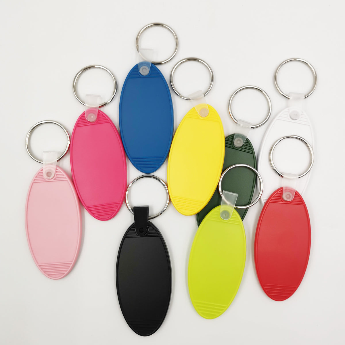 Oval Luggage Tag Keychain