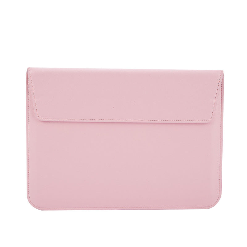 13" PU Leather Laptop Sleeve Foldable Stand With Magnetic Closure