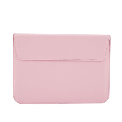 13" PU Leather Laptop Sleeve Foldable Stand With Magnetic Closure